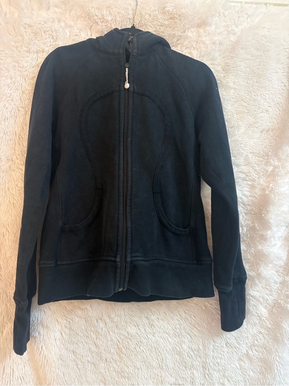 lululemon athletica Black Full-Zip Hoodie Jacket Size:12-0001